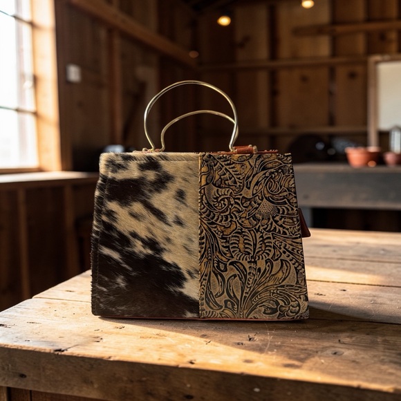 Animal Print and Patterned Handbag - Picture 2 of 5